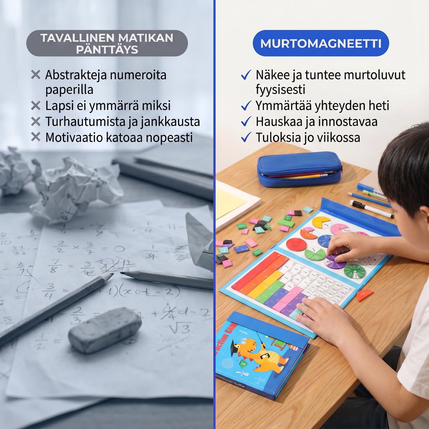 Zvarelo – BråkMagneten - Magneettinen murtolukupeli, joka tekee matematiikasta konkreettista ja hauskaa lapsille