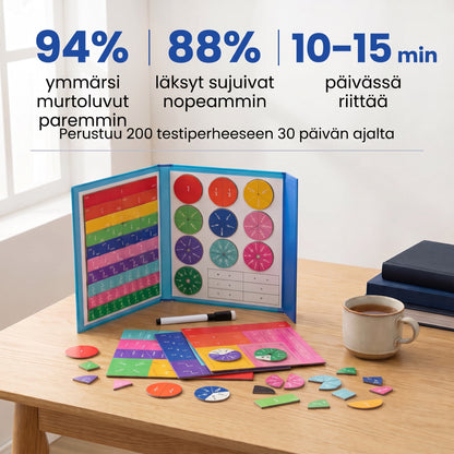 Zvarelo – BråkMagneten - Magneettinen murtolukupeli, joka tekee matematiikasta konkreettista ja hauskaa lapsille