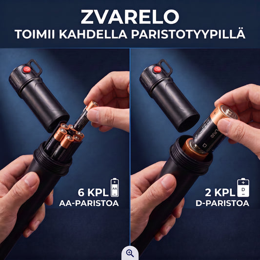 Zvarelo — Polttoainepumppu, joka siirtää polttoaineen kanisterista tankkiin ilman roiskeita ja sopii veneeseen, moottorikelkkaan ja traktoriin