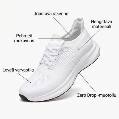 Zvarelo CloudStep — Hallux-ystävälliset kengät leveällä kärkiosalla ja saumattomalla sisäpinnalla, joiden ansiosta kävelet koko päivän ilman kipua