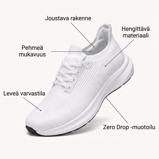 Zvarelo CloudStep — Hallux-ystävälliset kengät leveällä kärkiosalla ja saumattomalla sisäpinnalla, joiden ansiosta kävelet koko päivän ilman kipua