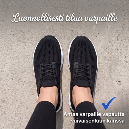Zvarelo CloudStep — Hallux-ystävälliset kengät leveällä kärkiosalla ja saumattomalla sisäpinnalla, joiden ansiosta kävelet koko päivän ilman kipua