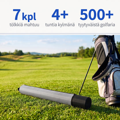 Zvarelo — Golfin kylmälaukku, joka pitää juoman kylmänä ensimmäiseltä teeltä viimeiselle putille