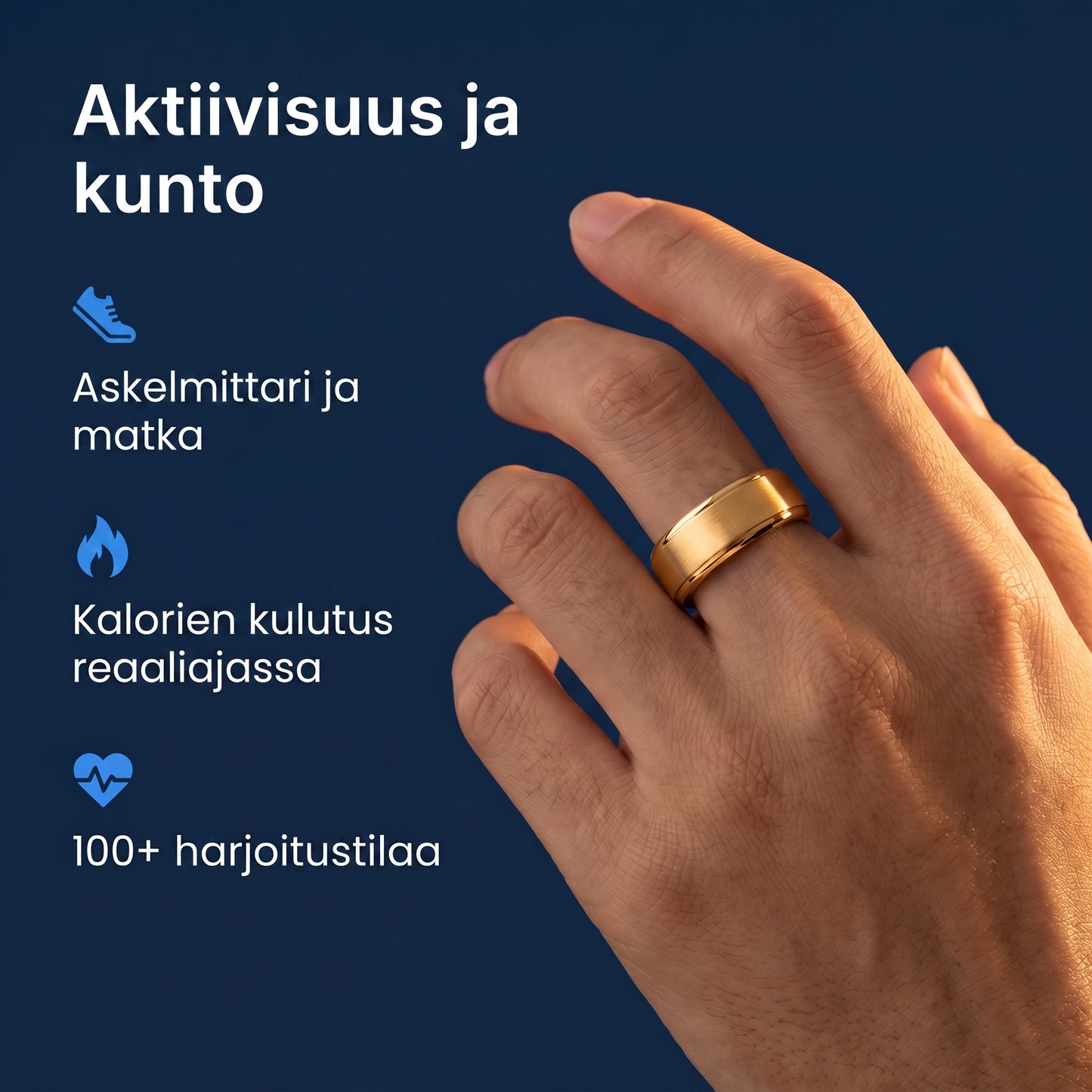 Zvarelo — Hyvinvointisormus, joka seuraa untasi, sykettäsi ja stressitasoasi vuorokauden ympäri ilman näyttöä
