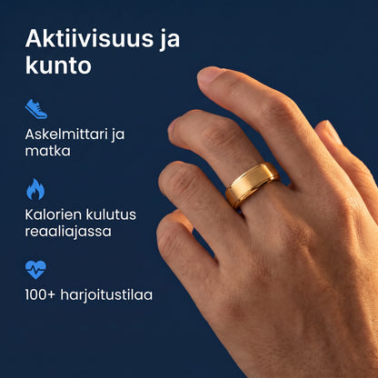 Zvarelo — Hyvinvointisormus, joka seuraa untasi, sykettäsi ja stressitasoasi vuorokauden ympäri ilman näyttöä