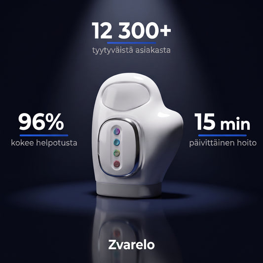 Zvarelo — Käsihieroja ilmakompressiolla ja lämmöllä, joka lievittää jäykkyyttä ja pistelyä 15 minuutissa päivässä