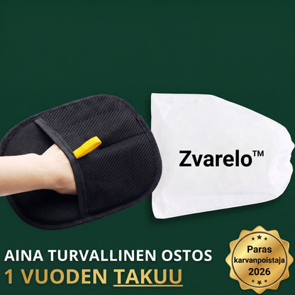 Zvarelo — Karvanpoistohanska, joka irrottaa eläinten karvat sohvista ja vaatteista yhdellä vedolla