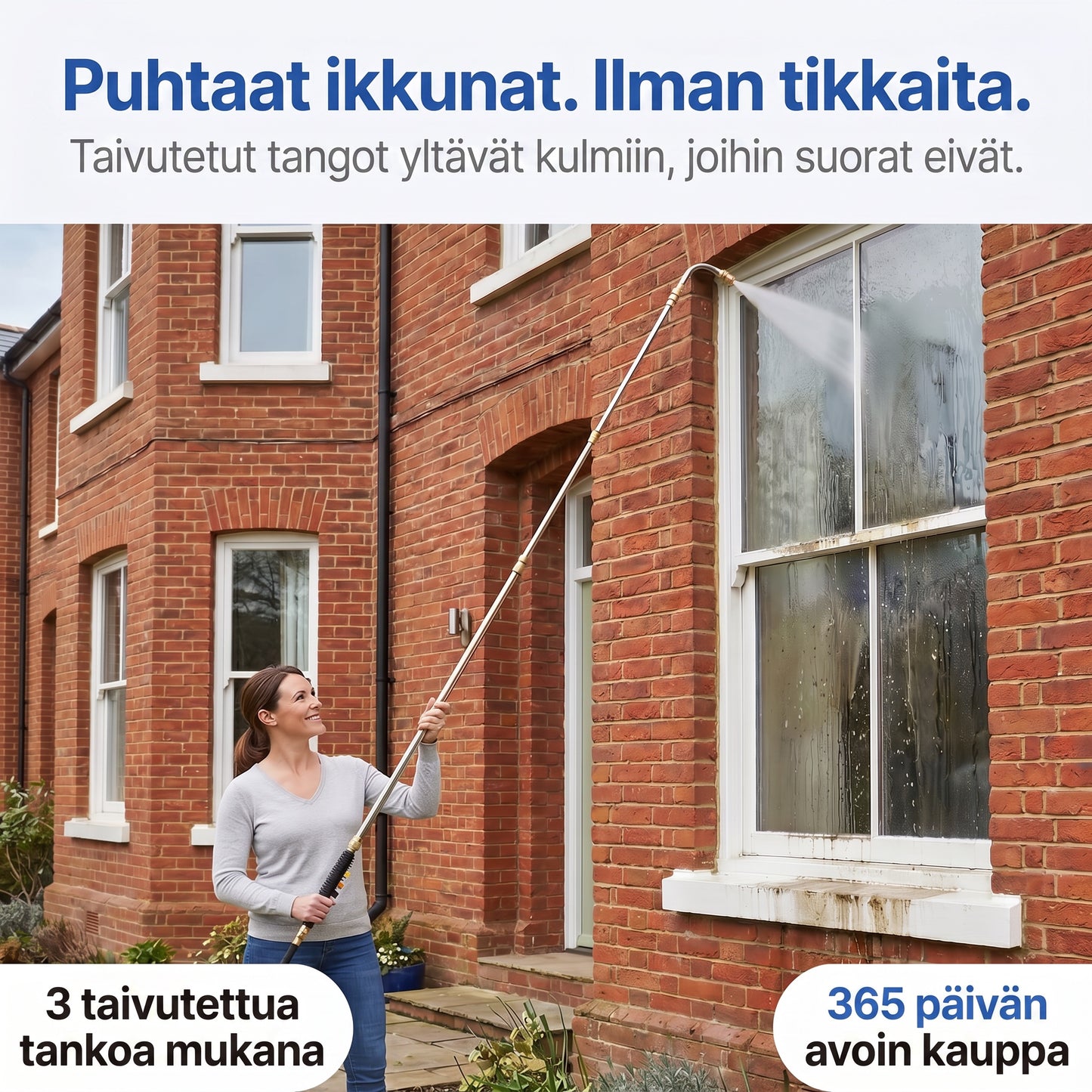 Zvarelo — Painepesuvarsi, jolla puhdistat katon ja kourut ilman tikkaita