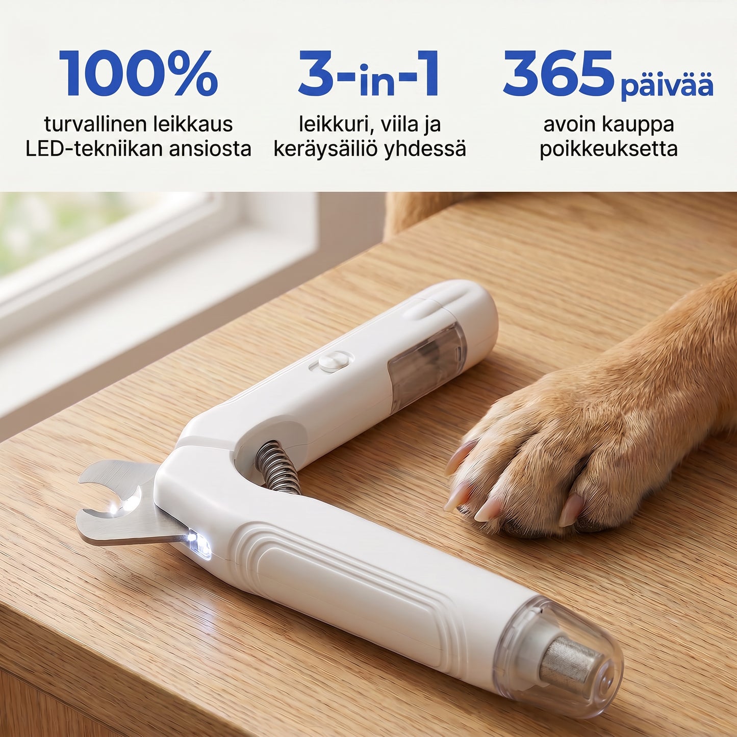 Zvarelo — Kynsileikkuri, jolla leikkaat turvallisesti vahingoittamatta koiraasi