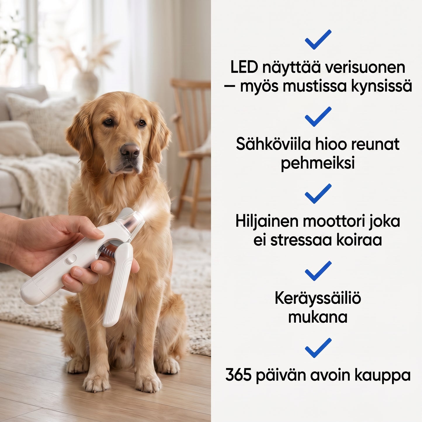 Zvarelo — Kynsileikkuri, jolla leikkaat turvallisesti vahingoittamatta koiraasi