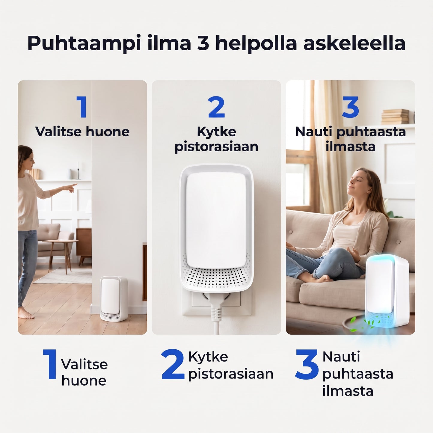 Zvarelo KvalsterFri — Ionisaattori, joka puhdistaa makuuhuoneen hajun hiljaa ja ilman suodattimia, jotta heräät virkeämpänä