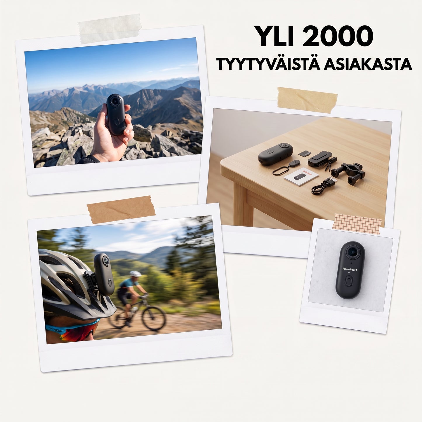 Zvarelo — Actionkamera, joka kuvaa seikkailut 4K-tarkkuudella vesitiiviillä kotelolla ja kiinnikkeillä kypärään, pyörään ja surffilautaan