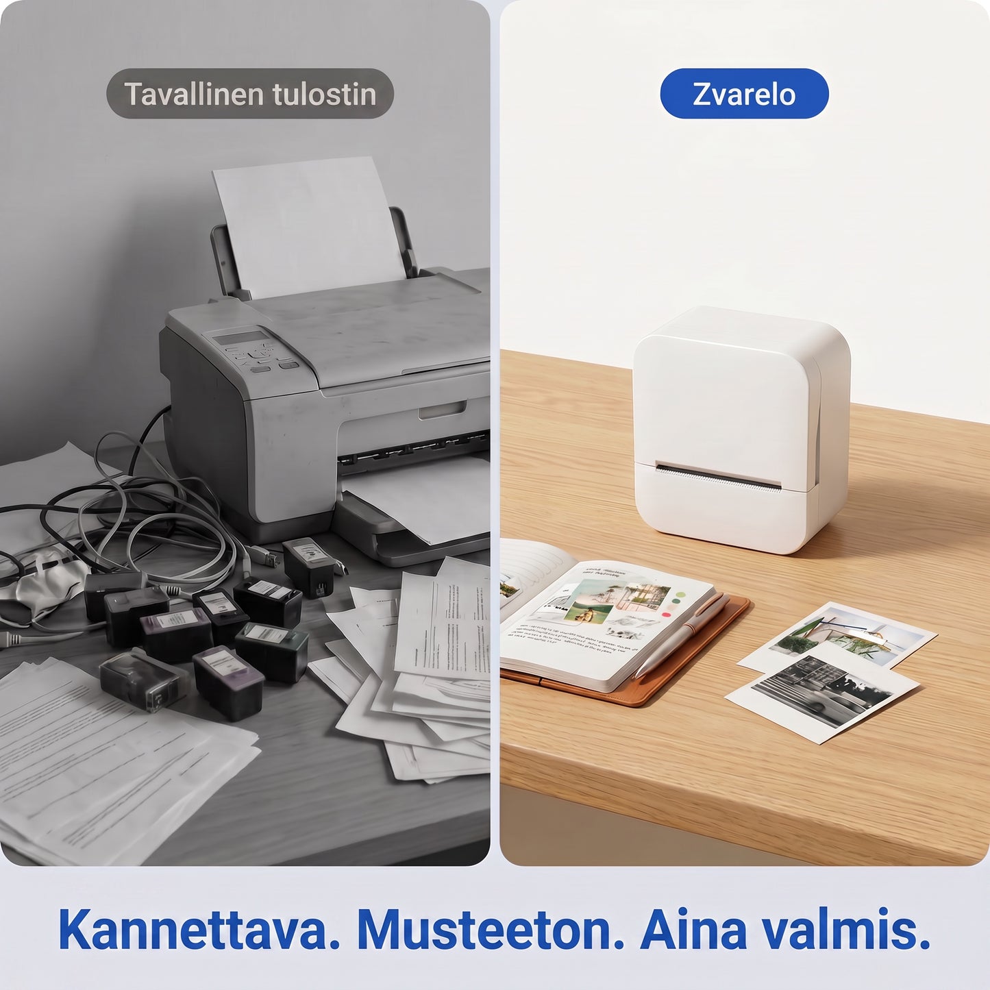 Zvarelo — Kannettava musteeton tulostin, joka muuttaa muistosi joksikin, mitä voit oikeasti pitää kädessä