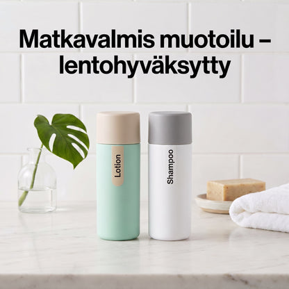 Zvarelo — Matkapullo neljällä pumpulla, joka kokoaa koko rutiinisi vuotamattomasti taskukokoon
