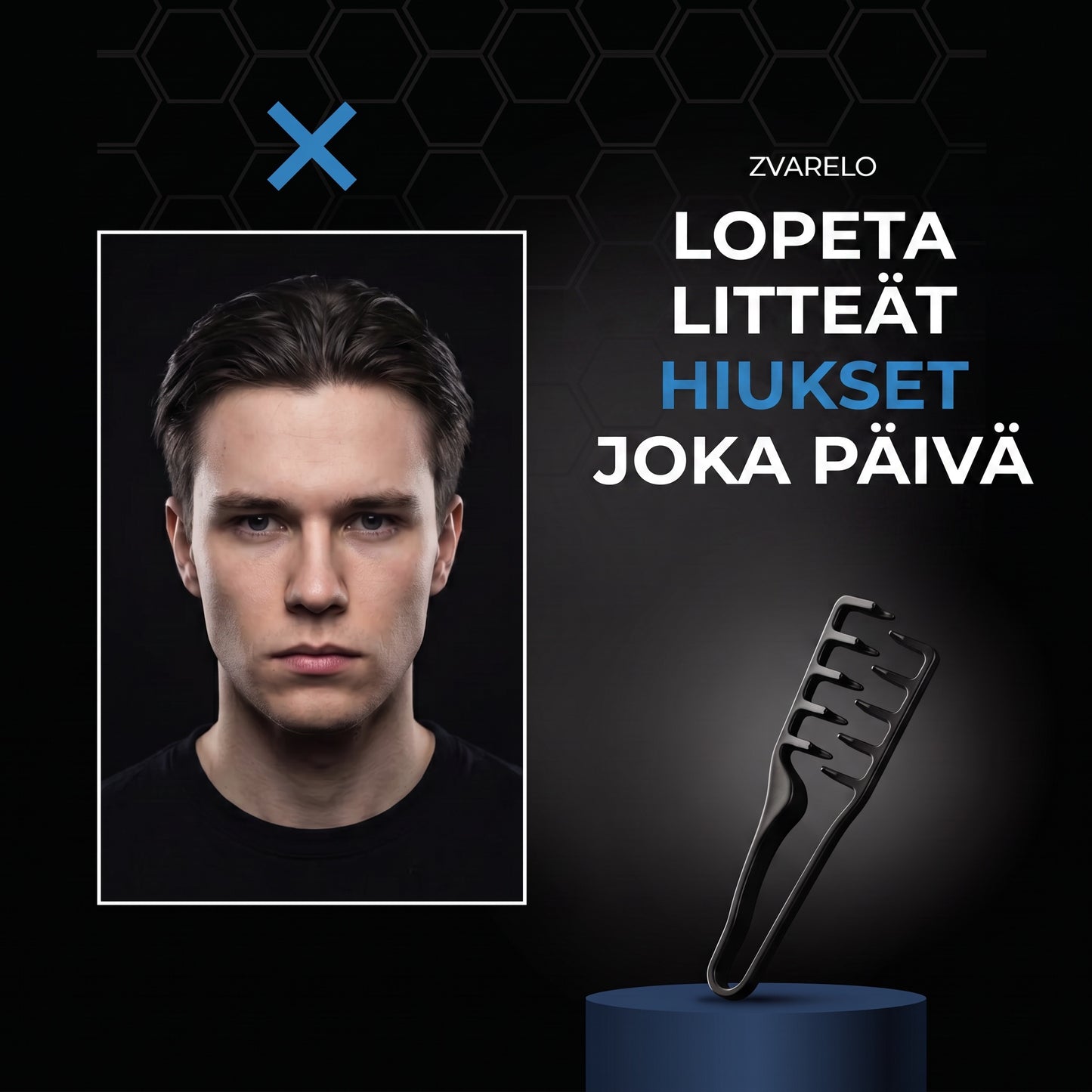 Zvarelo — Muotoilukampa, joka antaa barbershop-tuuheutta 30 sekunnissa