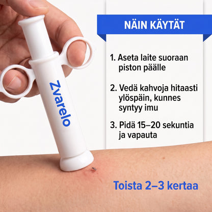 Zvarelo — Imukynä, joka lievittää hyttysenpiston kutinaa suoraan sen lähteestä