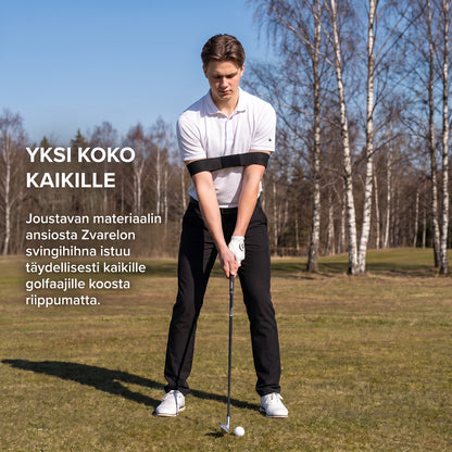 Zvarelo — Swing-hihna joka pakottaa oikean lonkkakierron ja poistaa slicen ja duffin ilman uusia tunteja