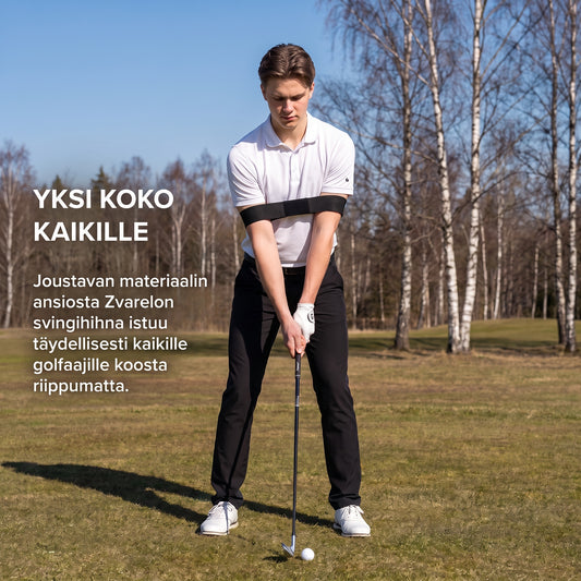 Zvarelo — Swing-hihna joka pakottaa oikean lonkkakierron ja poistaa slicen ja duffin ilman uusia tunteja