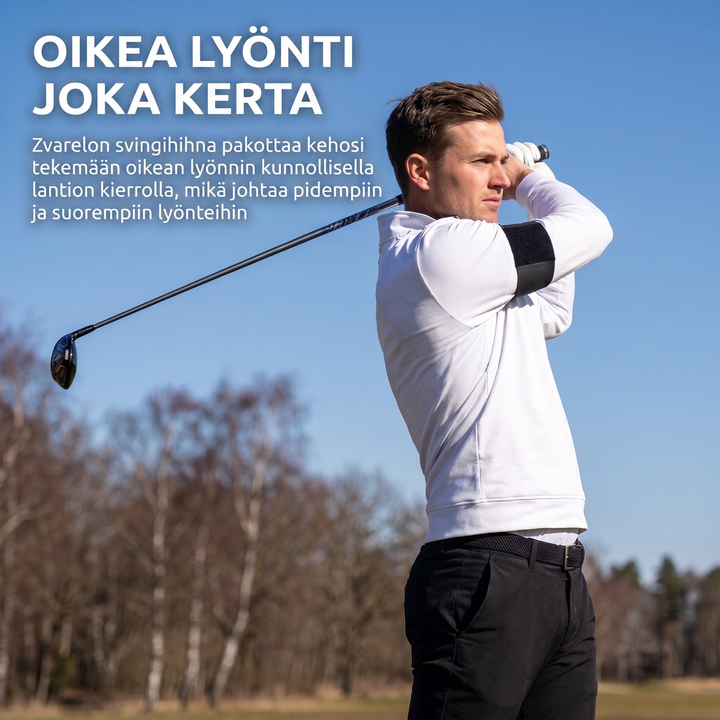 Zvarelo — Swing-hihna joka pakottaa oikean lonkkakierron ja poistaa slicen ja duffin ilman uusia tunteja