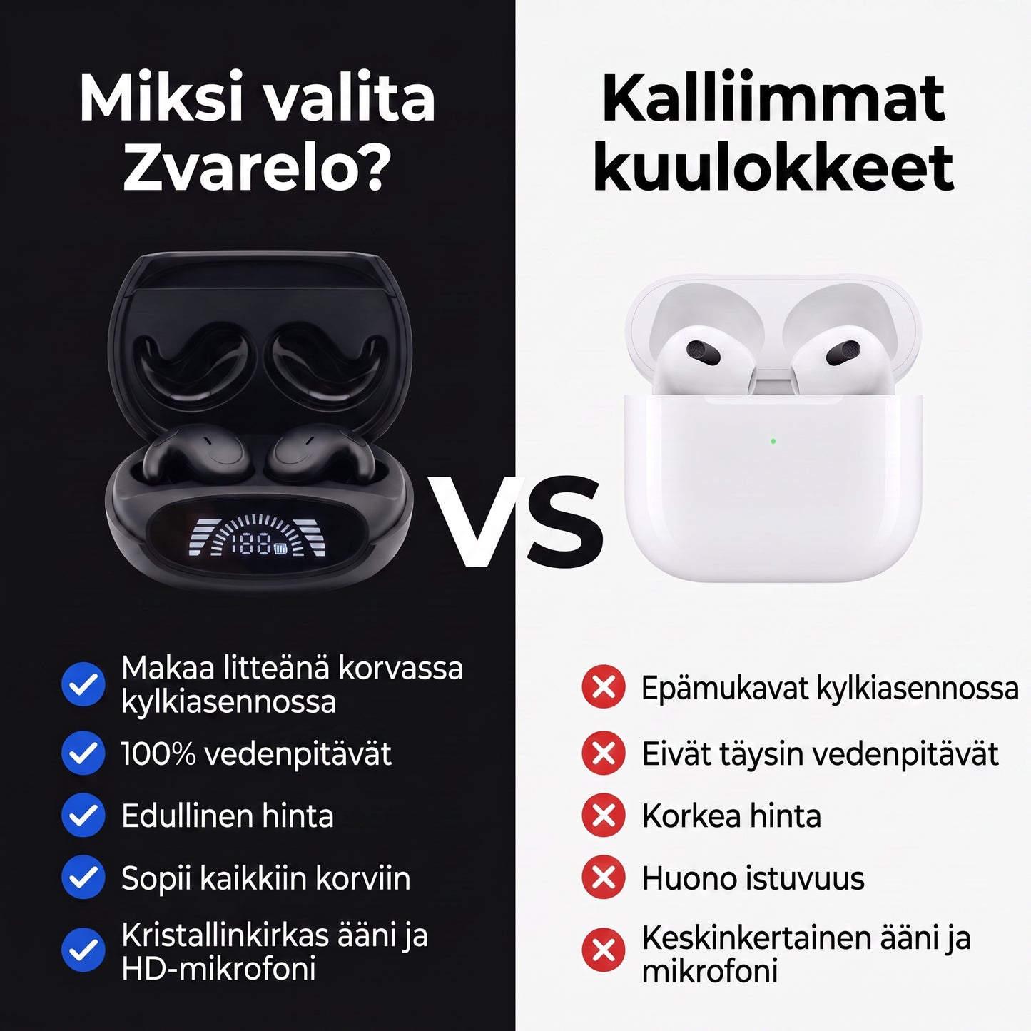 Zvarelo — Langattomat unikuulokkeet, joilla nukahdat musiikin tahtiin ilman johtoja tiellä