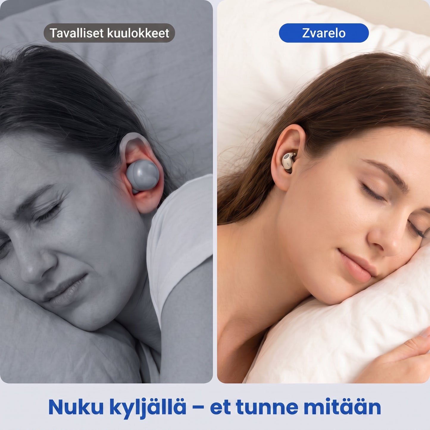 Zvarelo — Langattomat unikuulokkeet, joilla nukahdat musiikin tahtiin ilman johtoja tiellä
