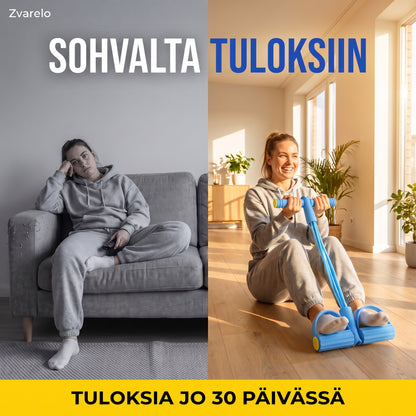 Zvarelo — Laajennettava kuntoilunauha, joka korvaa kuntosalin ja treenaa koko kehon kotona
