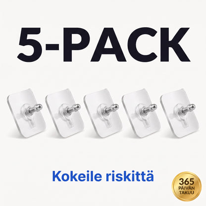 Zvarelo — Seinäkoukut, jotka kannattavat 7 kg ilman poranreiät ja jättävät seinän täysin ehjäksi
